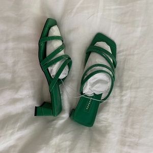 Green Block Heel Sandal